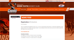Desktop Screenshot of keenehockey.org